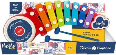 Obrázok produktu pre Ksylofon metalowy dla dzieci z 8 elementami i pałeczkami
