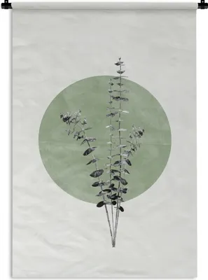 Produktbild von MuchoWow® Wandteppich Wandbehang Grün - Pflanzen - Natur - Abstrakt 90x135 cm Tapisserie Dekoration Wandtuch - Baumwolle - Wandskulptur