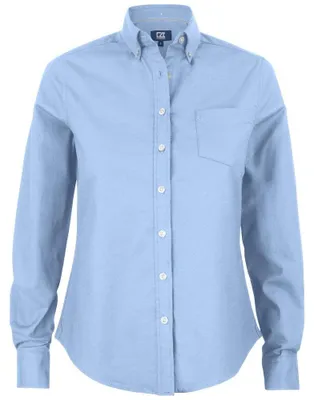 Produktbild von Cutter & Buck - "Hansville" Button-Down-Hemd für Damen ET148 (M) (Graublau)