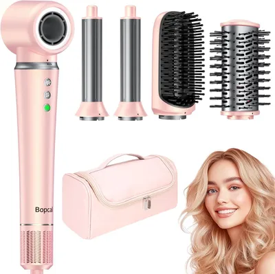Produktbild von 5 in 1 Airstyler,Multifunktionaler mit 160000 U/Min Auto-Wrap Lockenstab,Volumenbürste,Glätteisen,Zum Styling,Volumisieren,Trocknen,Locken und Glätten