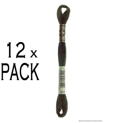 Produktbild von 12x DMC Stickgarn Mouline Special 117MC -935, 6-fädig, 8m, VPE