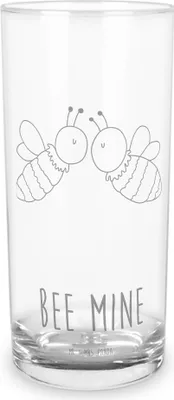 Produktbild von Mr. & Mrs. Panda Cocktailglas Biene Liebe 200 ml - Transparent - Geschenk, Tumbler, Glas, Wasserglas, Trinkglas, Longdrinkglas