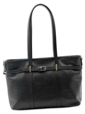 Produktbild von Florence Damen Schultertasche Echtleder Tasche schwarz OTF865S1