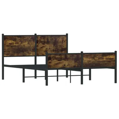 Obrázek produktu pro Kovový rám postele bez matrace kouřový dub 140 x 200 cm