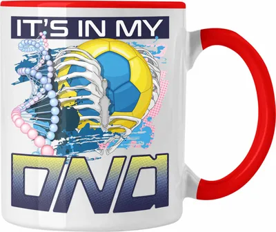 Produktbild von Trendation - Handball Tasse Geschenk für Handball-Spieler Trainer Geschenkidee Spruch (Rot)