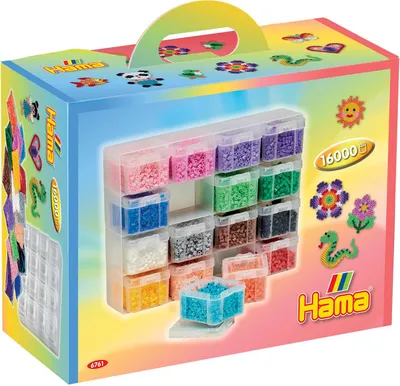 Produktbild von Hama Iron Perlen Storage Box mit 16 Farbperlen