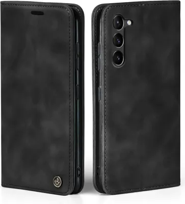 Produktbild von Handy Hülle für Samsung Galaxy S23 Klapphülle Bookcase Flip Cover Handy Tasche Etui Farbe: Schwarz