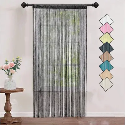 Drahtvorhang für Türen, 90 x 245 cm, schwarz, 1 Stück