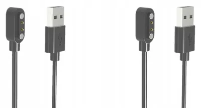 Produktbild von 2x USB Ladekabel 2-Pin Smartwatch Ladegerät 80cm