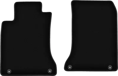 Produktbild von Wielganizator Velours-Autoteppiche vorne – passend für Infiniti Q30 (Schrägheck, Bj. 2015-2019) –  schwarz, passgenau, mit Befestigungen set 2 Stk.