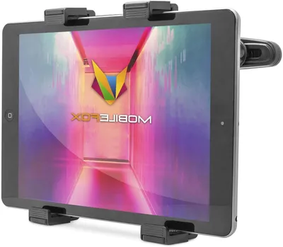 Productafbeelding van Hoofdsteun Houder - Tabletsteun Auto - Reizen Achterbank - 360 Graden Draaibaar - 11 tot 20 cm - Zwart