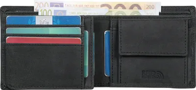 Produktbild von Benthill Herren Geldbörse Leder - Geldbeutel mit RFID-Schutz - Slim Portemonnaie für Herren - Echte Vintage Ledergeldbörse
