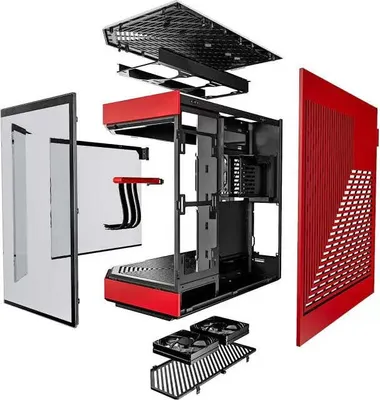 Zdjęcie produktu dla Obudowa ze szkła hartowanego HYTE Y60, Mid-Tower, czarno-czerwona