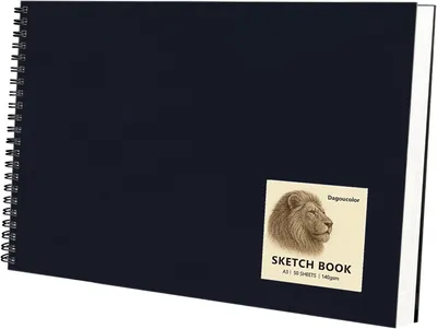 Obrázok produktu pre Skicár A3 50 listov, 140 g/m², kresliaci papier, na skicovanie