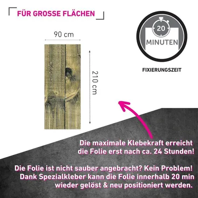 Produktbild von Klebefolie Holz rustikal - 90x210cm