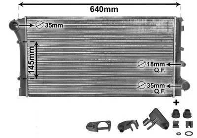 Produktbild von VAN WEZEL 17002295 Kühler Wasserkühler Motorkühler für FIAT PANDA (169)