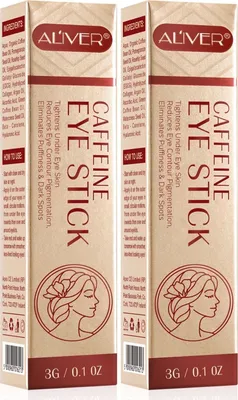 Produktbild von Augencreme Augenstift Anti-Aging Augenringe mit Kollagen Hyaluronsäure mit Koffein von ALIVER, 2x Augenstifte