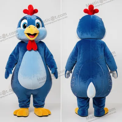 Productafbeelding van Blauwe MASTICOT Cartoonachtige Parelhoen Mascot