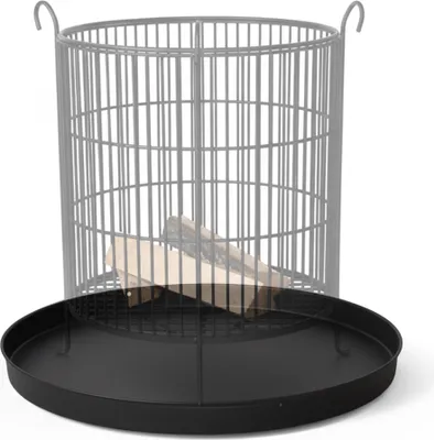 Zdjęcie produktu dla Relaxdays – podkładka pod kosz na ogień lub miskę ogniową, Ø 50 cm, ochrona przed popiołem i iskrami, okrągła podkładka przeciwiskrowa, czarna