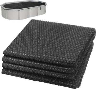 Produktbild von VOUNOT® Pool Solarabdeckplane Rechteckig 700x400 cm, Pool Solarplane Stärke 120 µm, Solarfolie Pool Zuschneidbar Schwarz