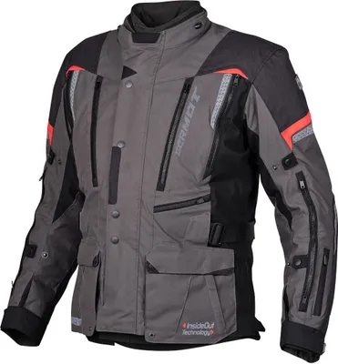 Produktbild von Germot InsideOut Motorrad Textiljacke, schwarz/anthrazit/rot, XL