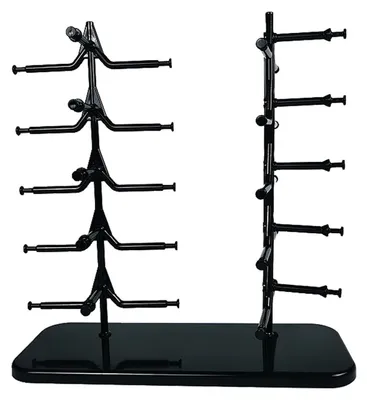 Immagine prodotto di Elzusha - Portaocchiali nero per 10 paia di occhiali, con design stabile