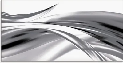 Produktbild von ARTland Glasbild Schöne graue Welle - Abstrakt Größe: 100x50 cm