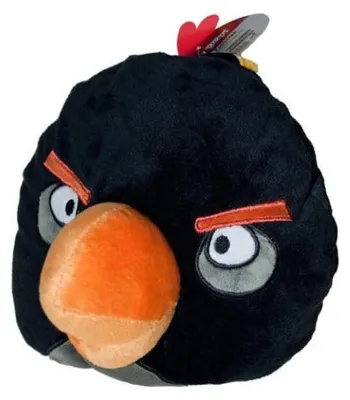 Zdjęcie produktu dla Angry Birds dekoratives Kissen Schwarz 25 cm