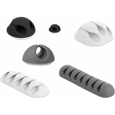Produktbild von Kabelhalter Kombi Set (weiß/grau)