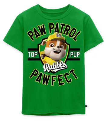Produktbild von Spreadshirt Paw Patrol Rubble Pawfect Kinder Premium T-Shirt, 98/104 (2 Jahre), Grün