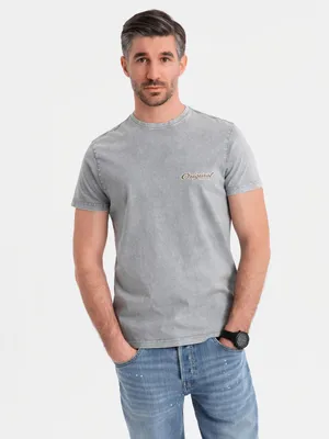 Obrázok produktu pre Ombre Clothing Pánske tričko s krátkym rukávom Helenef šedá M
