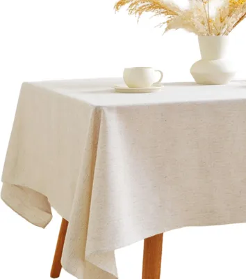 Produktbild von Rechteckige Tischdecke aus Kunstleinen, wasserdichte, abwischbare Stofftischdecke, waschbare dekorative Tischdecken im Bauernhausstil, 52 x 70