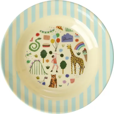 Produktbild von Rice Melamin Teller - Mint Fun Fair Print