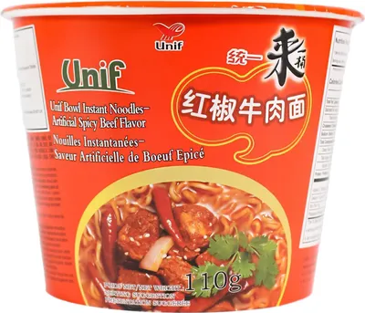 Produktbild von Unif Instantnudeln Rind pikant Geschmack BOWL 110g