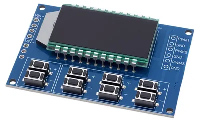 3-Kanal-PWM-Signalgenerator, 1 Hz–150 kHz, LCD-Display
