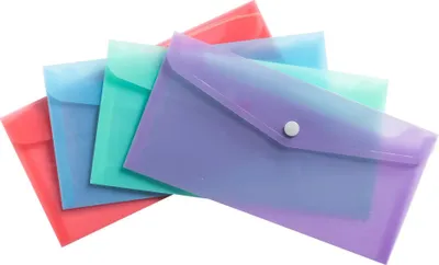 Image de Exacompta 28x Pochette pression Pastel en PP DL Couleurs assorties 35420E