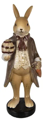 Imagen del producto de Clayre & Eef, figura de conejo, 20 cm, color marrón beige, poliresina