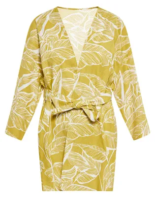 Produktbild von ALBEE damen kimono - gelb wollweiss, XXL