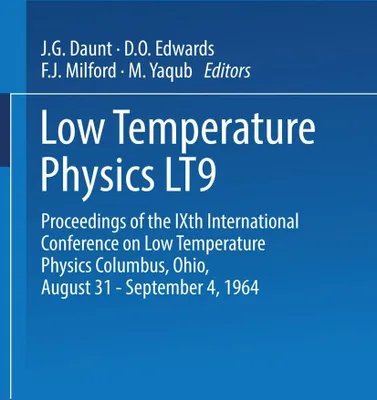 Produktbild von Low Temperature Physics LT9
