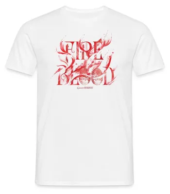 Produktbild von Spreadshirt Game Of Thrones Haus Targaryen Fire & Blood Logo Männer T-Shirt, L, Weiß