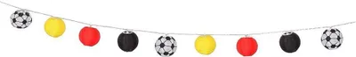 Produktbild von IBV 12er LED Solar Lichterkette Deutschland Fußball Lampions Deko für Garten & Terrasse bunt