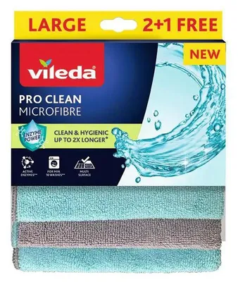 Image de Chiffon Microfibre Vileda Pro Clean Nettoyage Professionnel Sans Traces - Vileda