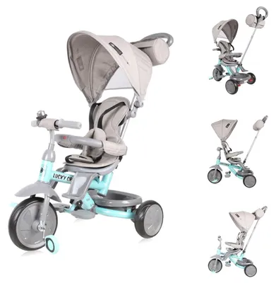 Obrázok produktu pre Trojkolka Lorelli LUCKY CREW GREY&GREEN