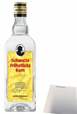 Produktbild von Korn Schwarze Frühstückskorn 32% (0,7l Flasche) + usy Block