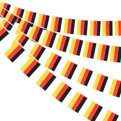 Produktbild von JUNG Fan Wimpelkette 10m Deutschland Fussball WM 2026 Fanartikel, Fußball Weltmeisterschaft 26 (Fahne, Flagge, Fan Artikel, Mützen, Auto)