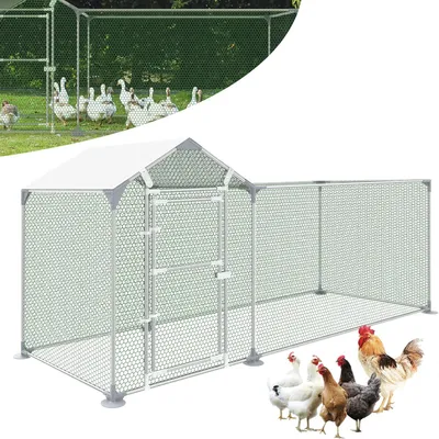 Obrázek produktu pro Kippenhok – Voliéra – Venkovní výběh – Zvířecí ubikace – Venkovní klec – Pozinkovaná ocel