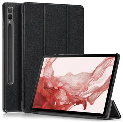 Produktbild von Schutzhülle für Samsung Galaxy Tab S9 FE S9 S10 FE 10.9-11" Hülle SM-X510 X710 X520 X400 Smart Cover Case Auto Sleep Wake Up Etui Tasche - SCHWARZ