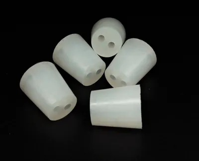 Produktbild von Silikon Stopfen 27/21mm + 2 Löcher x 5 Stk. Konischer Silikonstopfen, Silikon Pfropfen