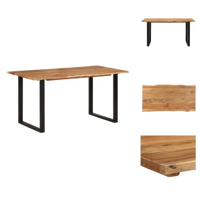 Image de vidaXL Table de salle à manger 154x80x76 cm Acacia massif - Tables de salle à manger