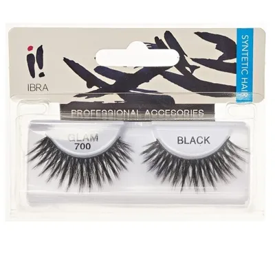Zdjęcie produktu dla Ibra Para sztucznych rzęs na pasku Glam 700 Black